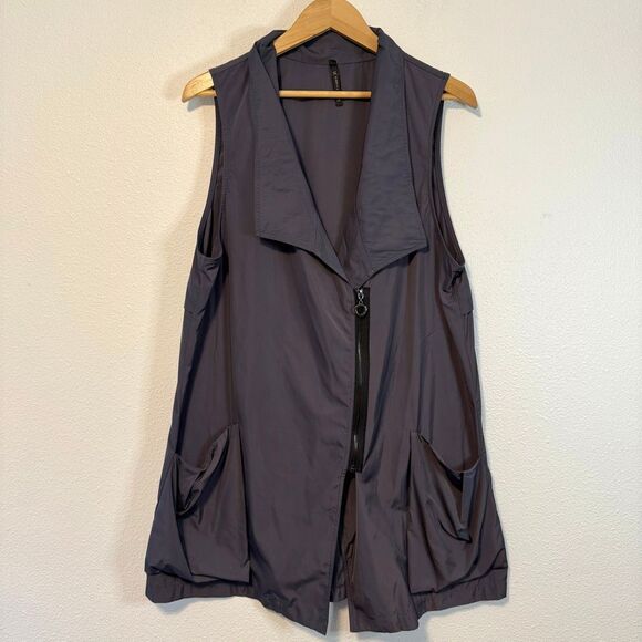 Ic by Connie K Long Vest Size Large MISSING BUTTON - Picture 1 of 8